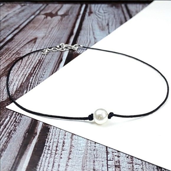 3/$20 Boho Single Pearl Choker Necklace - Picture 3 of 4